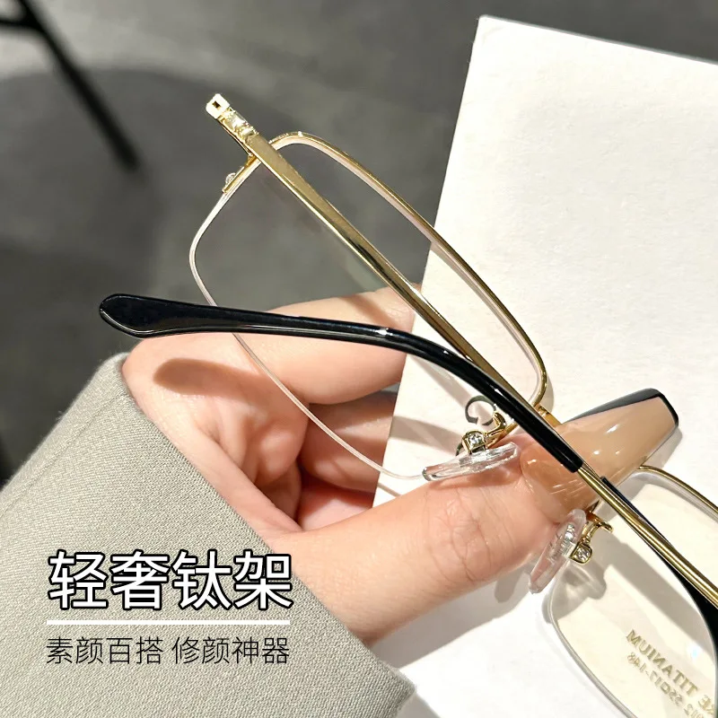 Новинка оптические Полуободковые очки ZIROSAT 012 в деловом стиле оправа из чистого