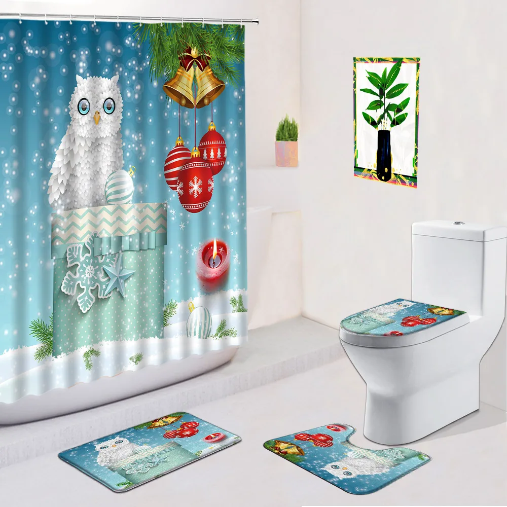 Тропический зеленый растений пальмовых листьев душ Шторы Фламинго цветок