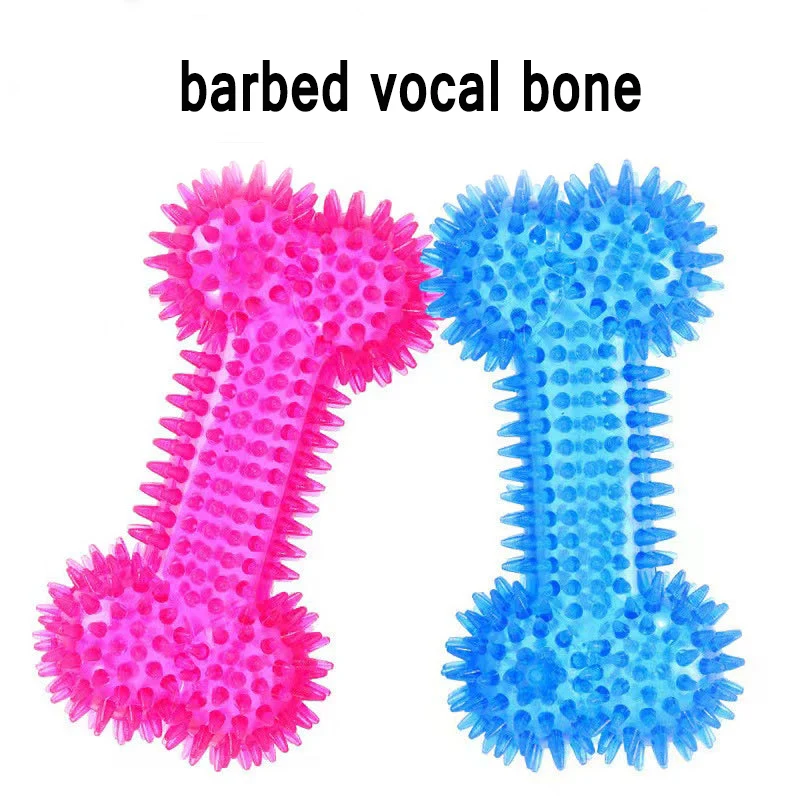 

Игрушка со звуком, собака резиновая игрушечная косточка с зазубринами, игрушка для чистки зубов