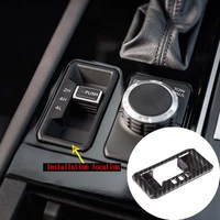 for toyota tundra 2022 abs carbon fiber style car four wheel drive mode button panel frame cover trim interior accessories