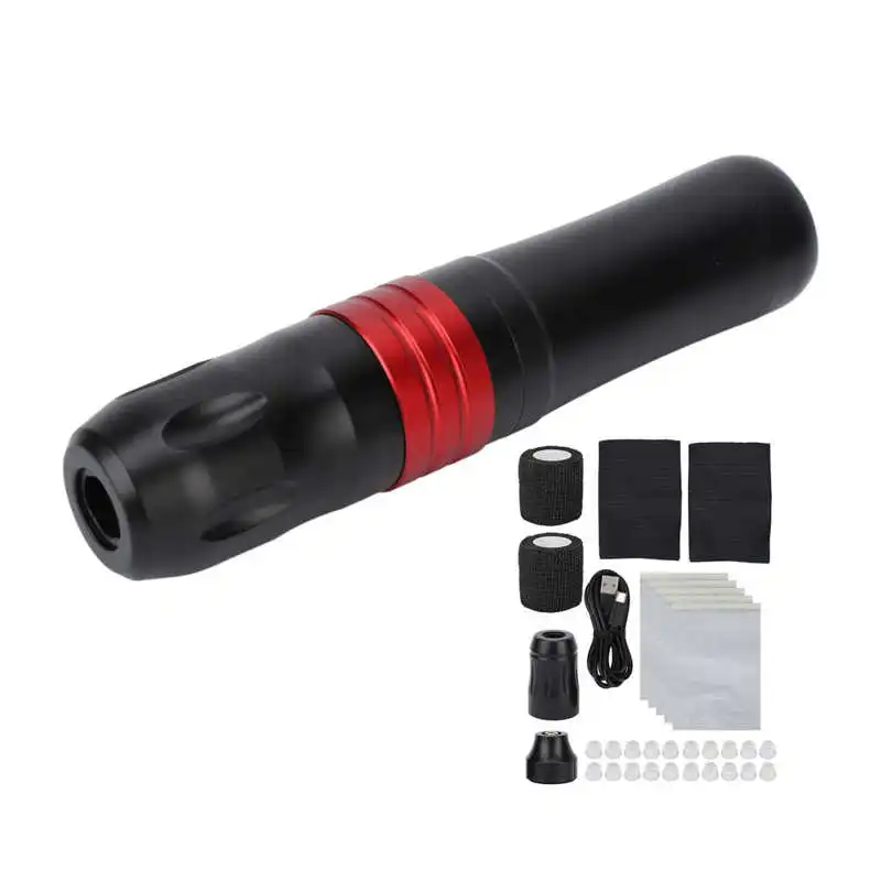 

Профессиональный набор для татуировок с ЖК-экраном, аккумулятором большой емкости и низким уровнем шума, набор для тату-машинки, высокая частота игл, практичный