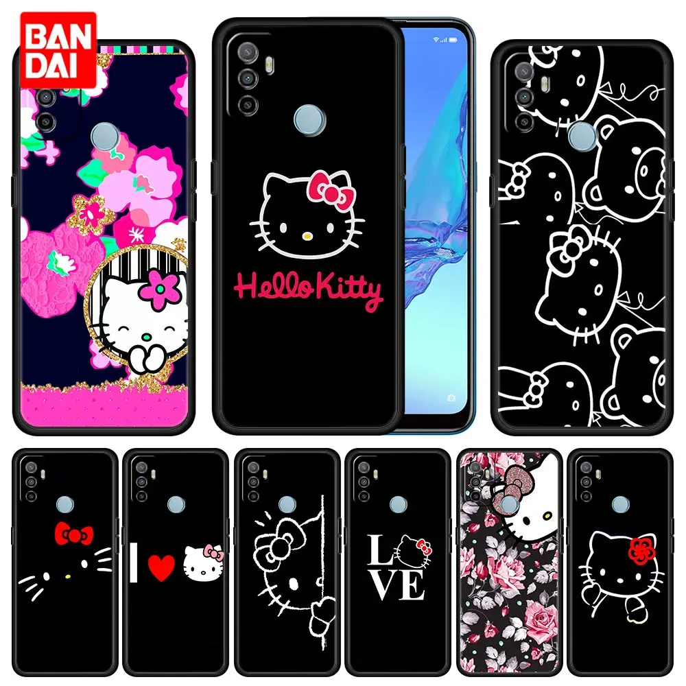 

Hello Kitty Flower Red Cool Case for Oppo A53 A52 A3s A5s A9 A15 A31 A54 A74 A93 A94 F19 Pro 4G 2020 Shell Silicone Cover Coque