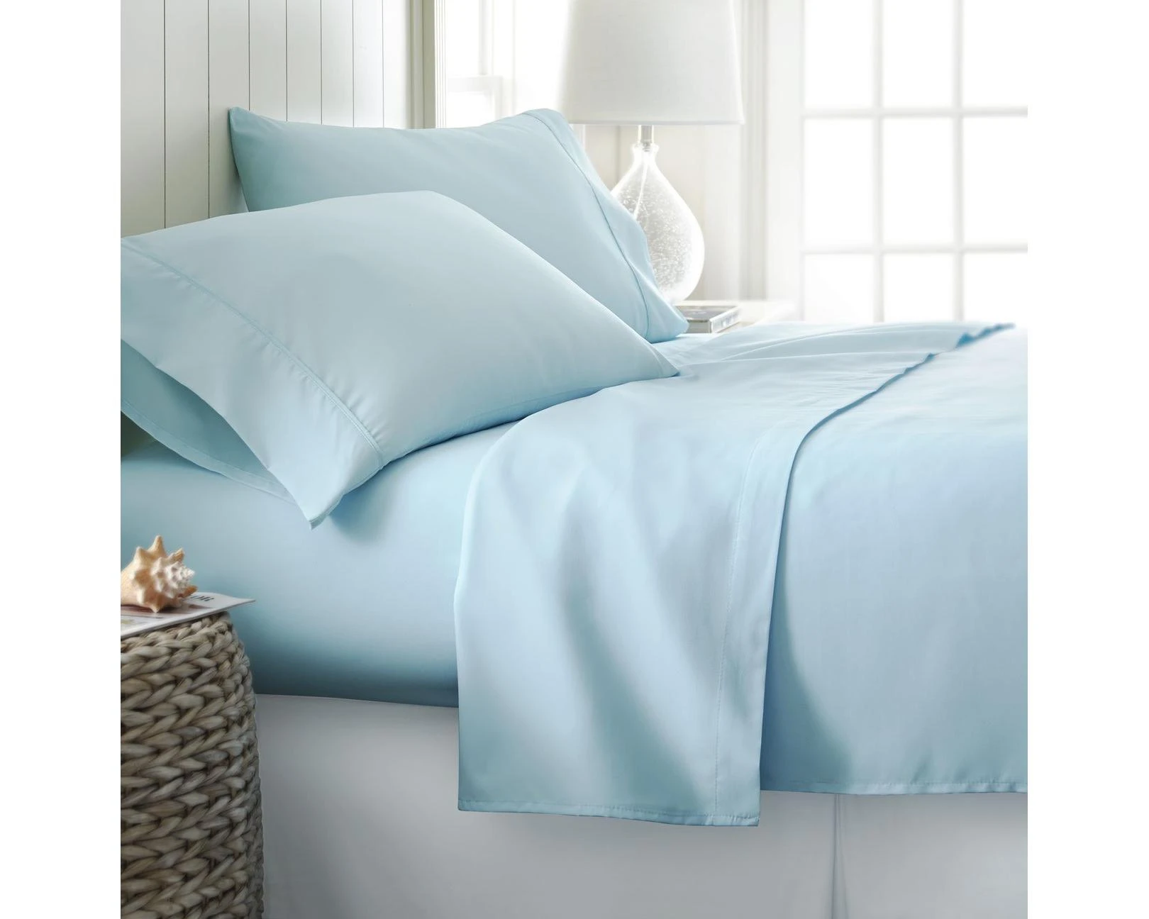 

Soft Comfort Resort Quality 6 Piece Bed Sheet Set - Queen - Aqua