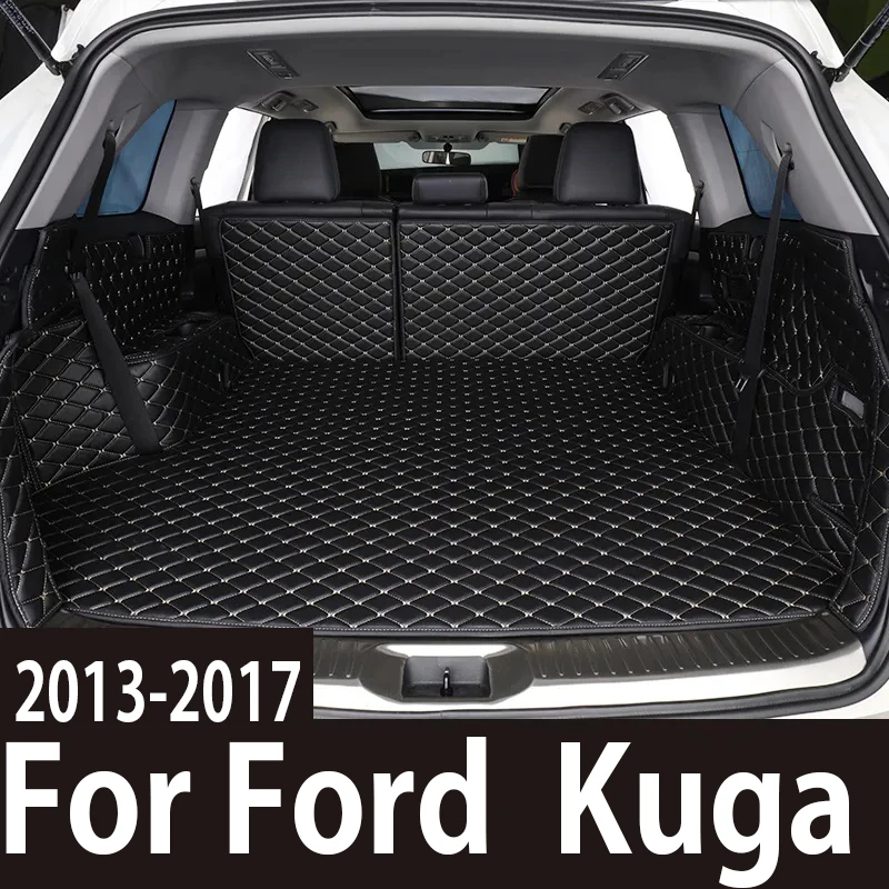 

Защитные прокладки для заднего багажника автомобиля Ford Kuga 2013-2017, автомобильный водонепроницаемый вкладыш, противообрастающие коврики, аксессуары