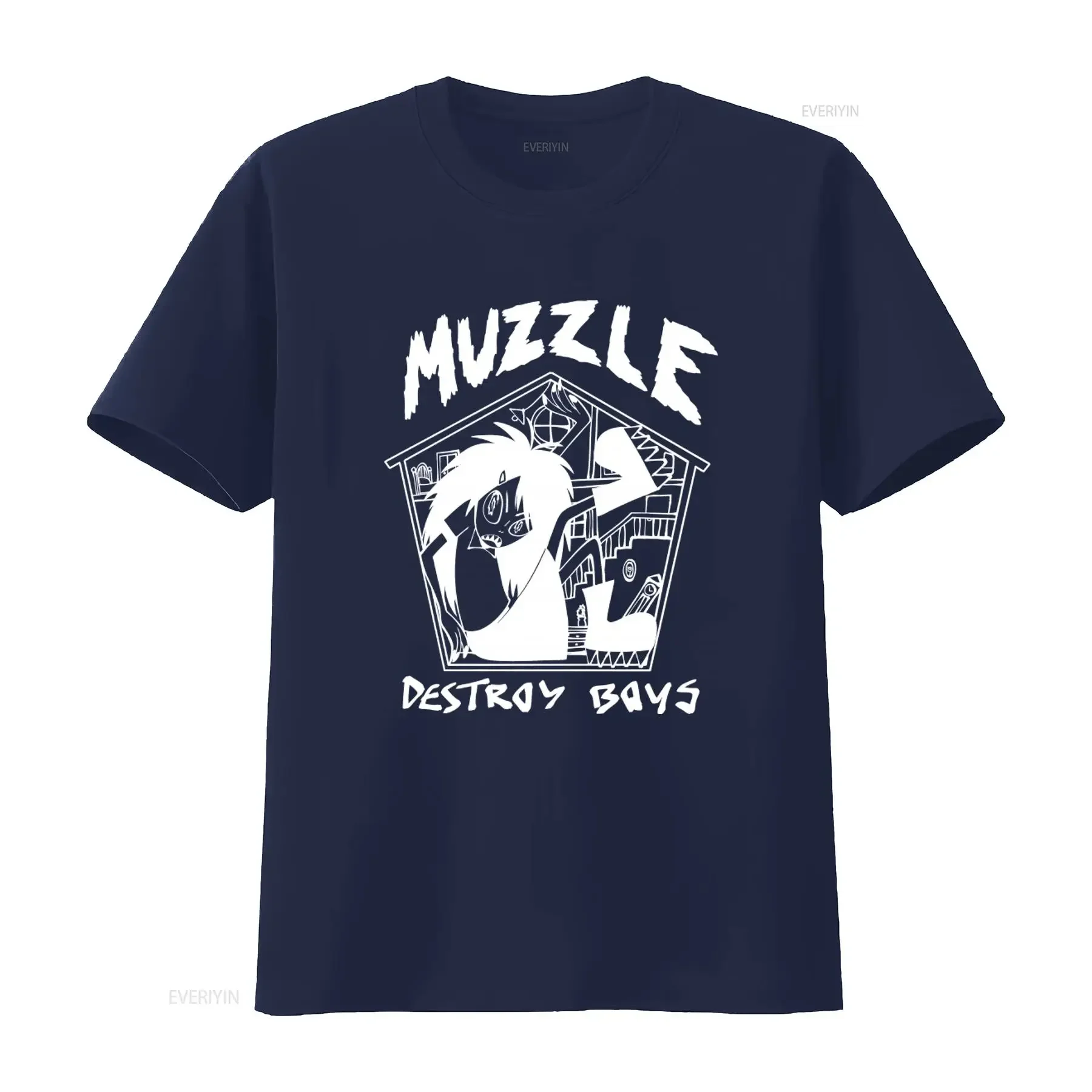 Фото Футболка Destroy Boys в панк-стиле с принтом Muzzle Alexia Roditis Violet Mayugba, винтажная, с эффектом потертости, дышащая, мягкая, эластичная, мужская №4