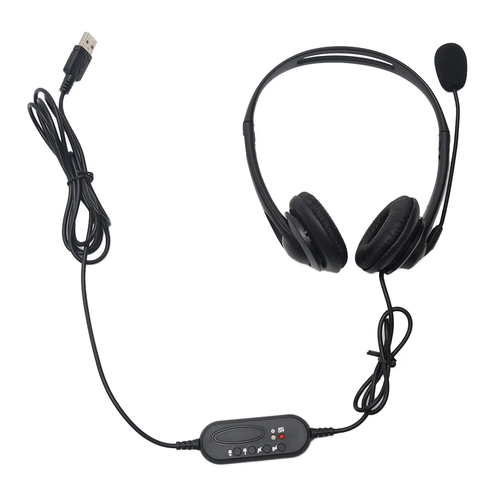 

Office Headset Microphone USB Port Corded Telephone Traffic Noise Cancelling Call Centre Ear Protective Left Right Ergonomic