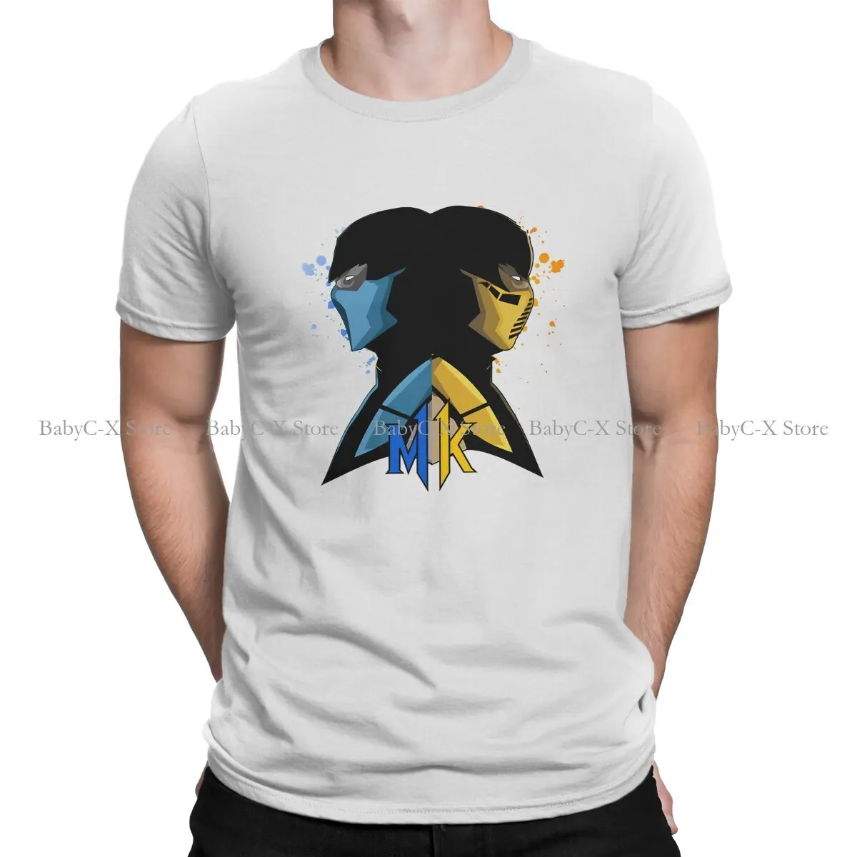 Blue And Yellow Style TShirt Mortal Kombat MK Midway Game Comfortable Creative Gift Clothes  T Shirt Short Sleeve