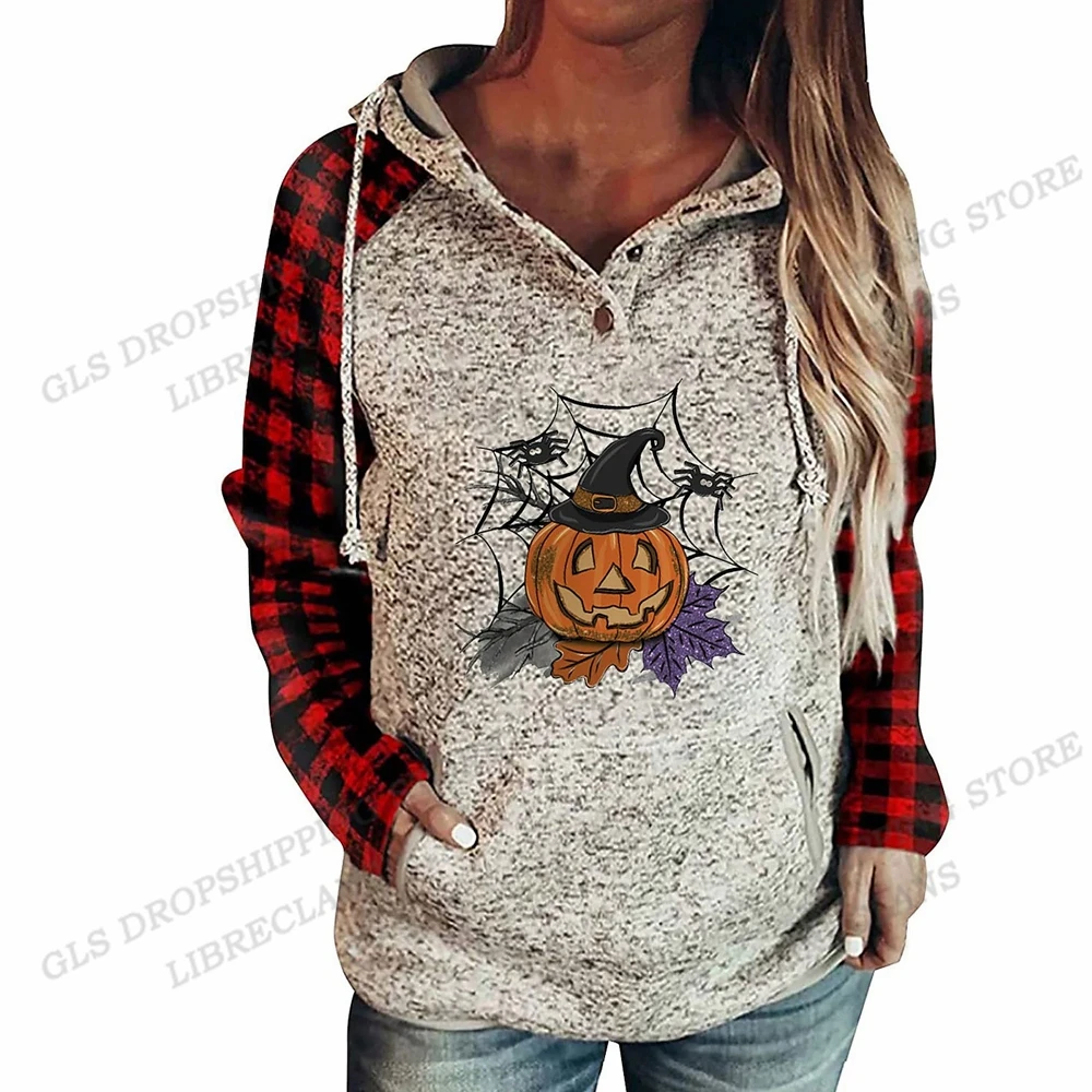 

Halloween Hoodies Women Fashion Witch Print Hoodie Women Sweatshirts Long Sleeve Hoodie Autumn Winter Coat Skeleton Sweats Girl