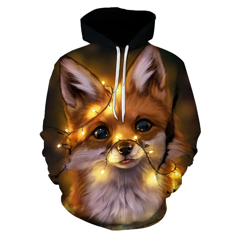 

New Animal Character Printed Hoodie 3D Luminous Cat Hoodie, Jumper Hip Hop Street Clothing for Men and Women In 2023