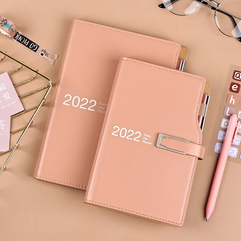 

Agenda 2022 Planner Stationery Organizer A6 A5 Notebook and Journal with Pen Weekly Diary Notepad School Sketchbook Note Book