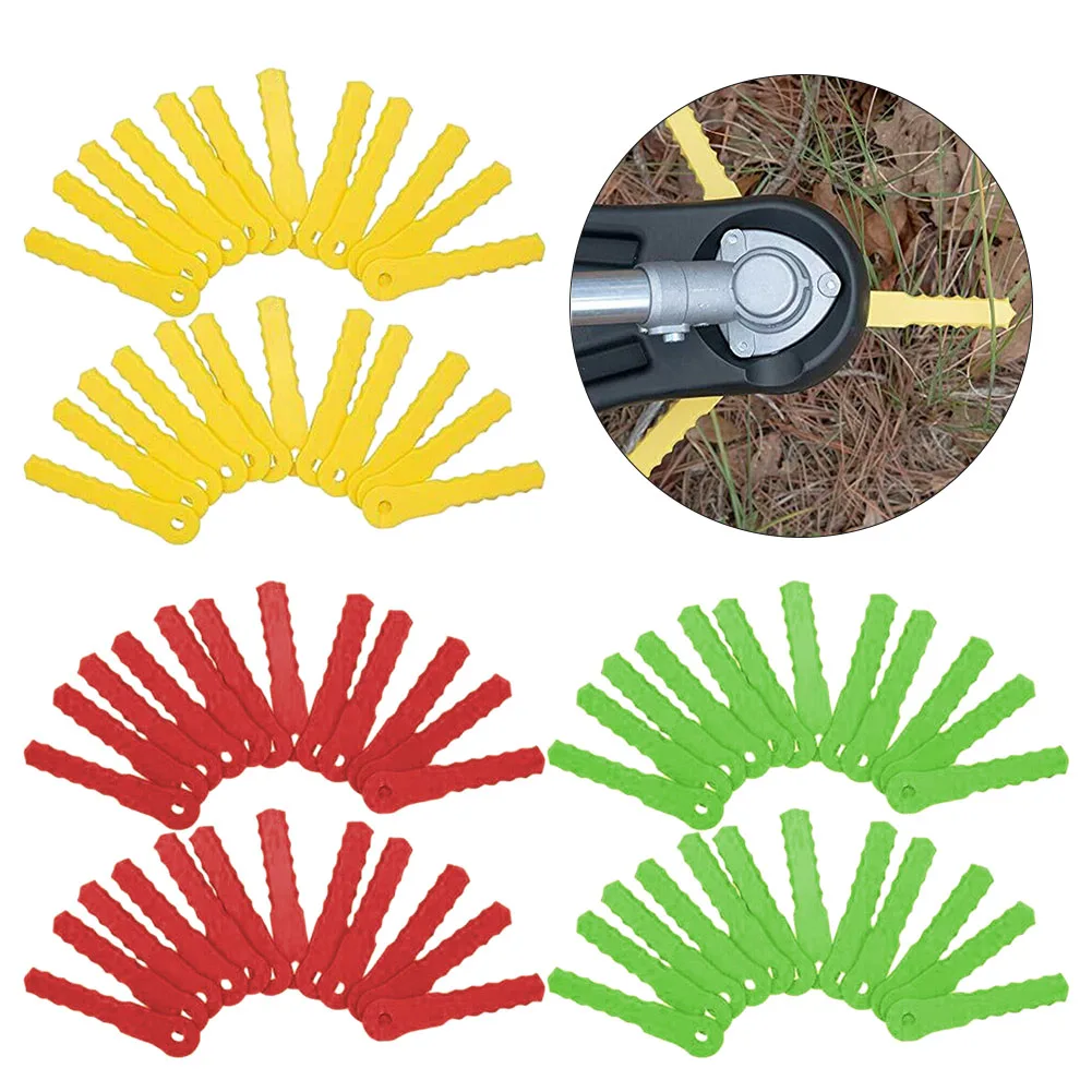 

24Pcs Red Green Grass Trimmer Blades Kit For 70289A Push-N-Load 3 Blade Head String Trimmer Parts In Stock Wholesale