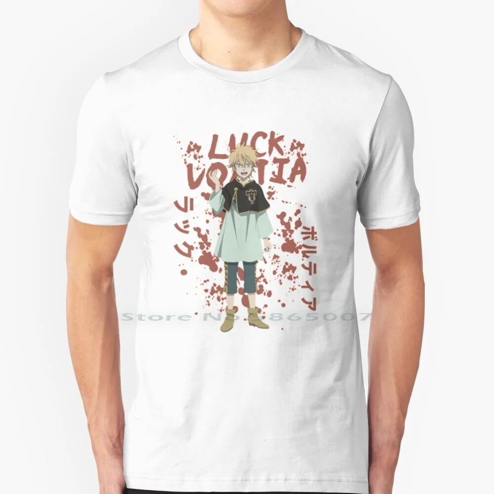 

Black Clover-Luck Voltia T Shirt 100% Cotton Anime Black Clover Asta Yuno Noelle Yami Black Bulls Grimoire Blackclover Cute