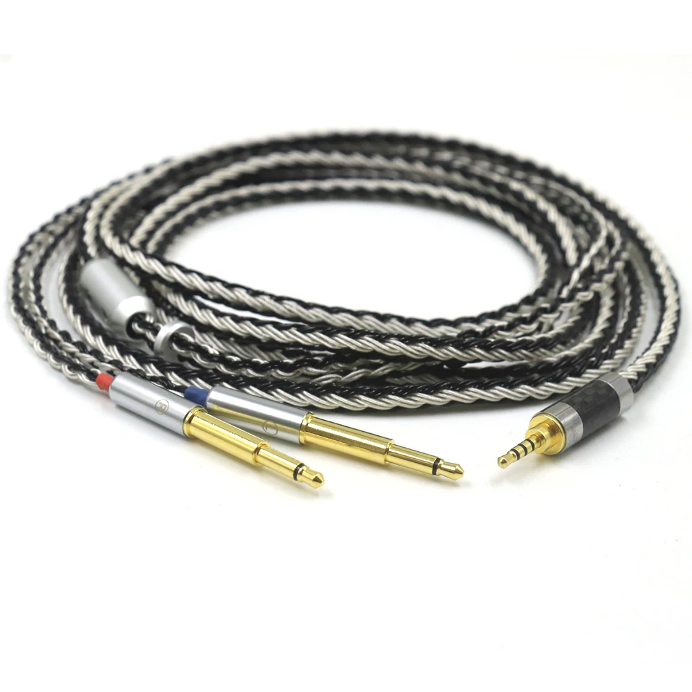 16 Cores Silver Plated HiFi Cable with 4Pin XLR 2.5 4.4MM Balanced 6.35Male for Meze 99 Classics NEO NOIR Headphone enlarge