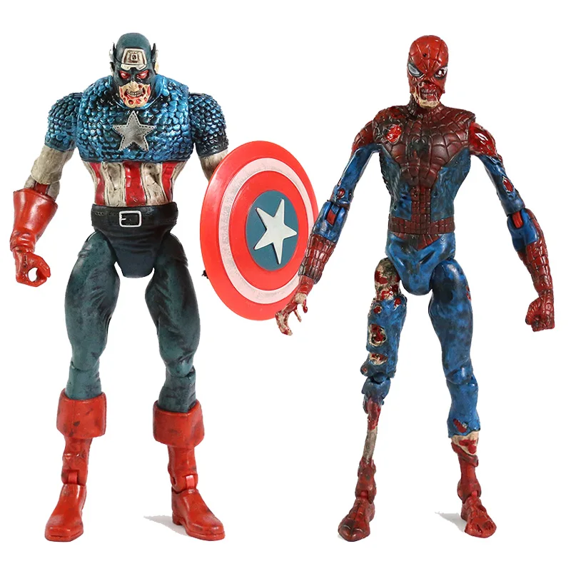 

Marvel 2022 New Select Zombie Avengers Captain America Spiderman Hulk Action Figure Diamond Select Toy Kids Birthday Gift