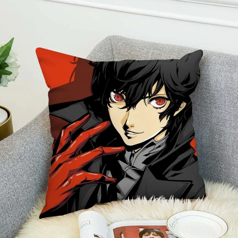 Laumango декоративный чехол для подушки Persona 5 насыщенный 45x45 вязаный