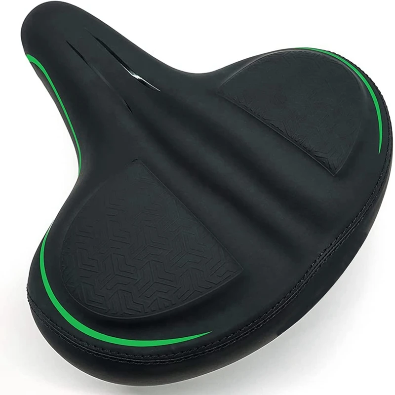 

Oversized Comfort Bike Seat, , Memory Foam Padded, Exercise Bike Saddle For Cruiser, Stationary, Peloton Spin Bikes