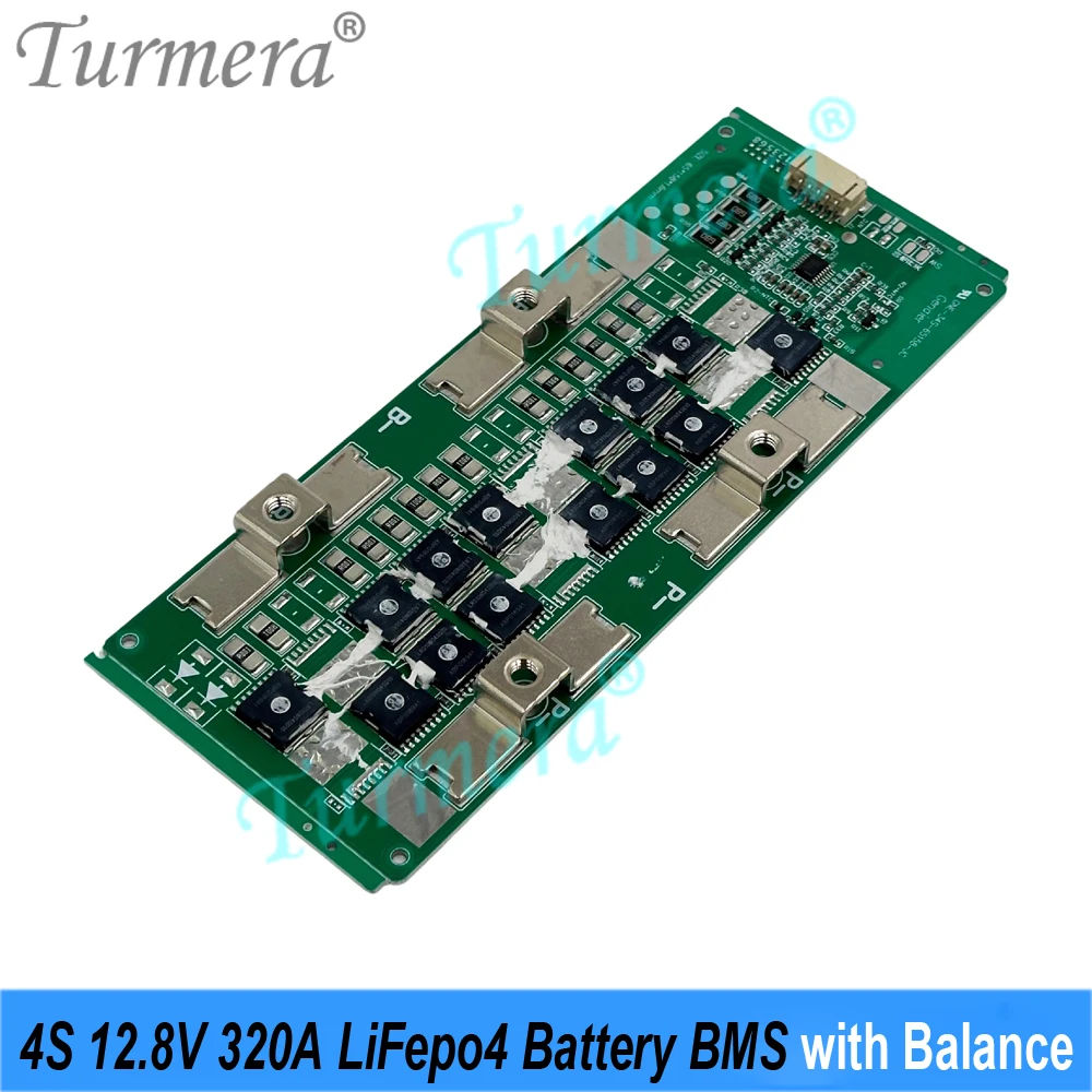 Фото Turmera 4S 12.8V 320A 360A BMS для LiFePO4 аккумуляторов, балансировочная плата для ячеек LiFePO4 3.2V 280Ah 320Ah 360Ah, для DIY 12V солнечных энергетических систем №2