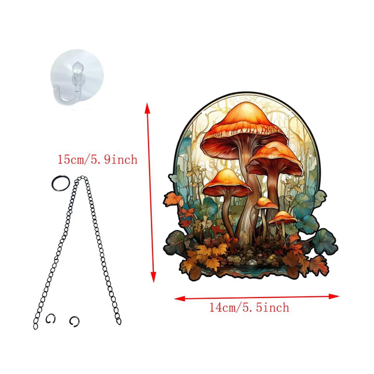 Грибное художественное украшение подвесной знак для внутренних и наружных окон