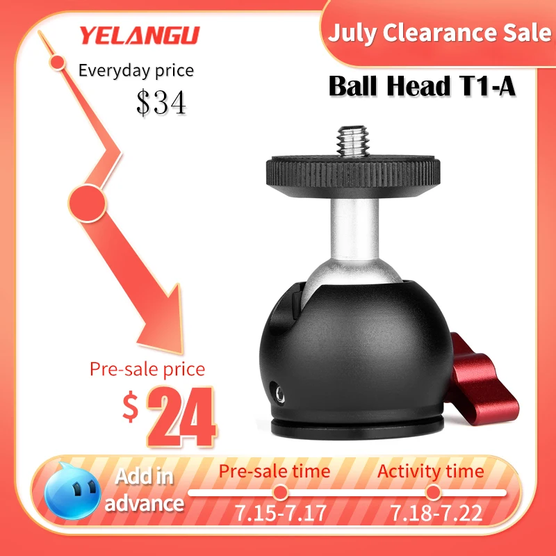 

Горячая Распродажа, штатив YELANGU для камеры со светодиодной вспышкой, штатив из алюминиевого сплава с шаровой головкой для цифровой зеркальн...
