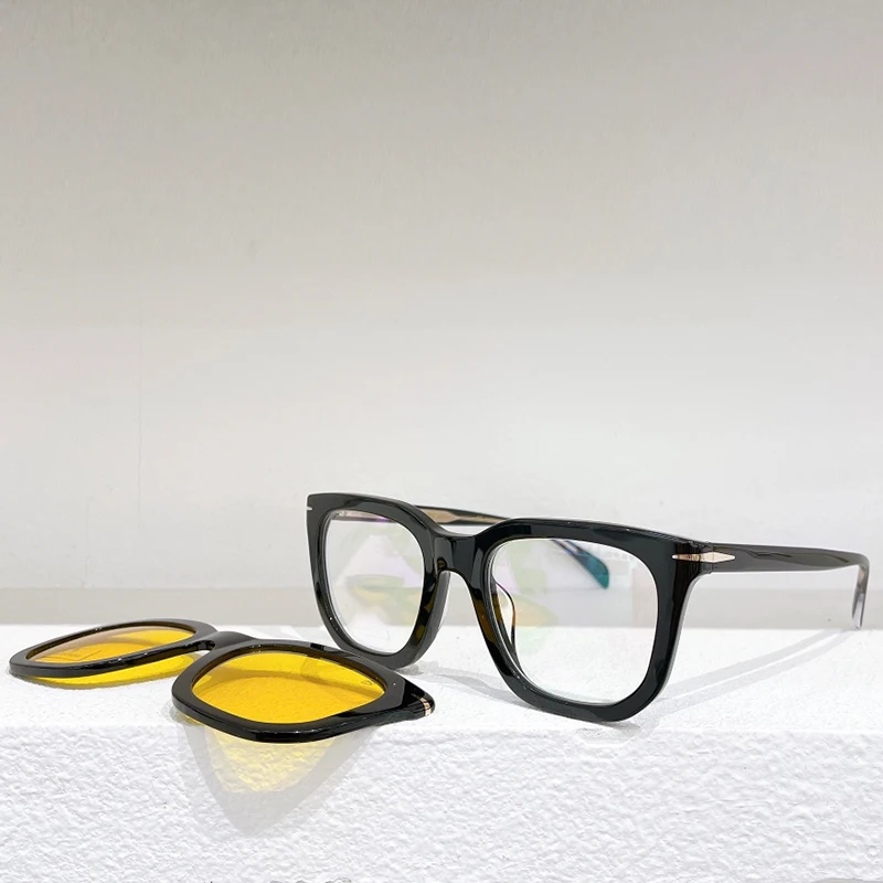 

DB7043 Flip Sunglasses Men Fashion Acetate Luxury Original Solar Glasses Women Handmade Vintage Retro Eyeglasses with Packaging