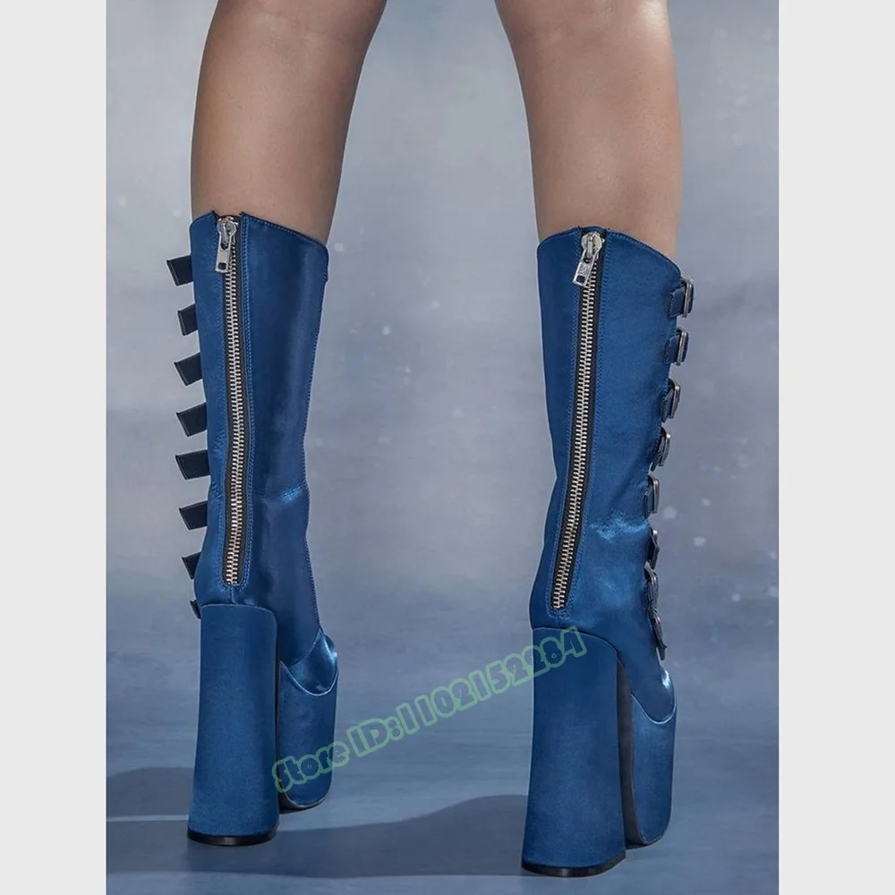 Сандалии с пряжками и ремешками ботинки на толстой подошве платформе однотонная