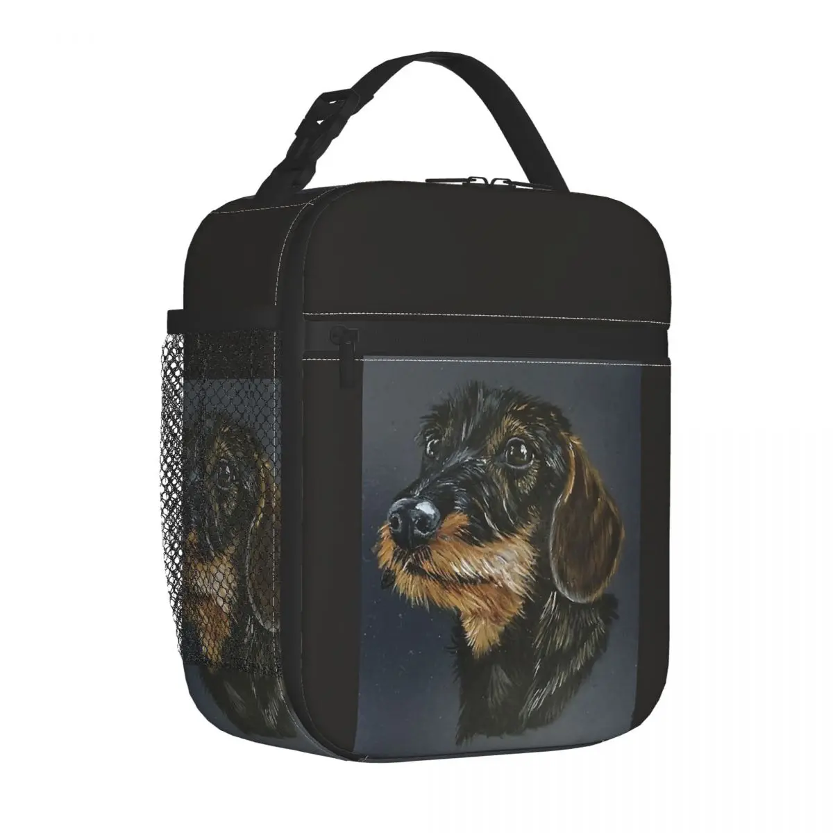 Dachshund With Hard Bristles Insulated Lunch Bag Thermal Bag Lunch Container Sausage Dog Lover Leakproof Tote Lunch Box School