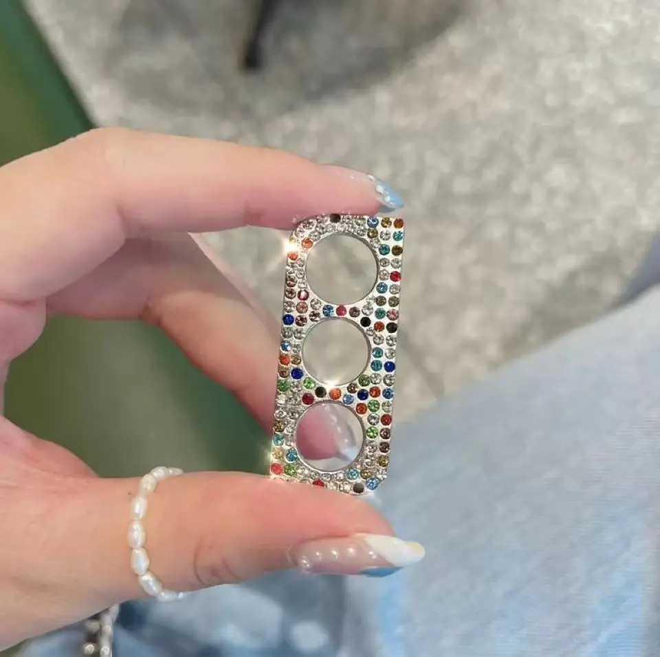 

Colorful Diamond Camera Lens Protector Film Case For Samsung Galaxy S21 S21 Plus Glitter Crystal Len Protection Glass