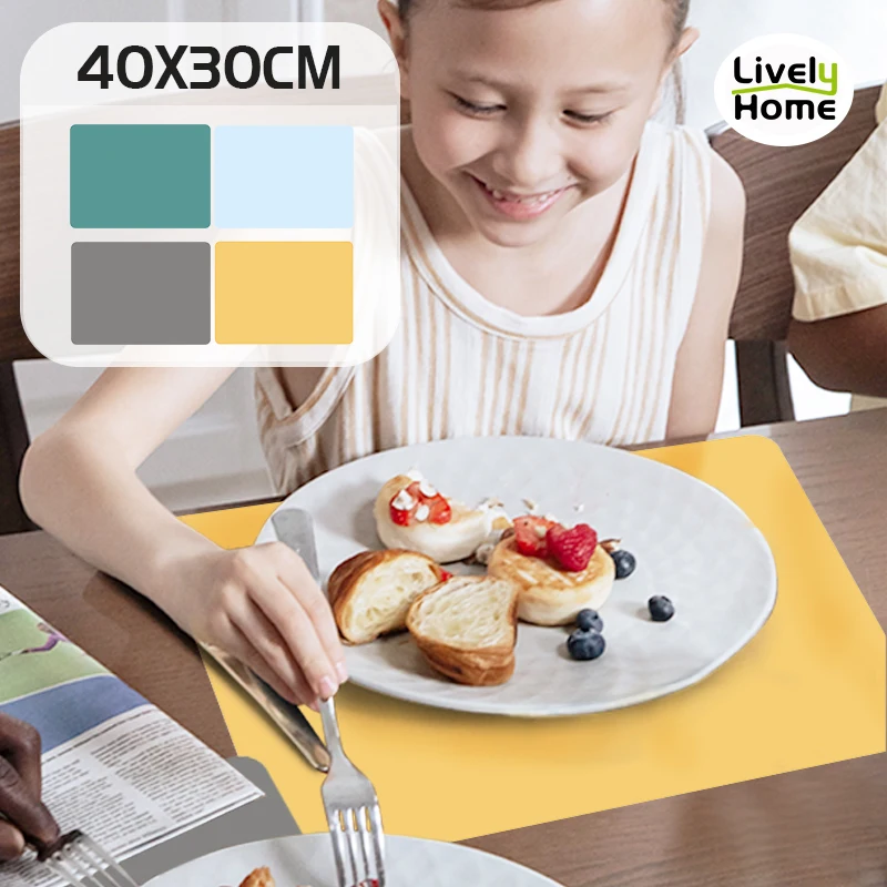 

Silicone Placemat Mat Anti Skid Kitchen Dinner Eating Home 40x30cm Heat Resistant Table Mat Dining Placemat