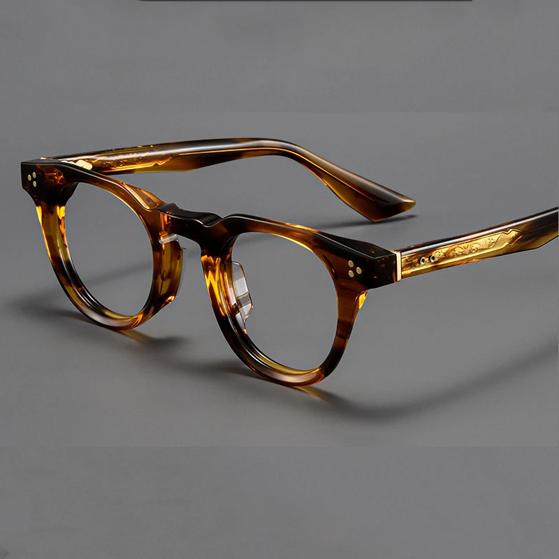 Японская круглая оправа для очков ручной работы мужские ретро ацетатные очки