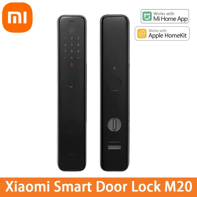 

Умный дверной замок Xiaomi M20, автоматический электронный замок с функцией нажима и отпечатком пальца, Bluetooth, NFC, работает с приложением Mi Home