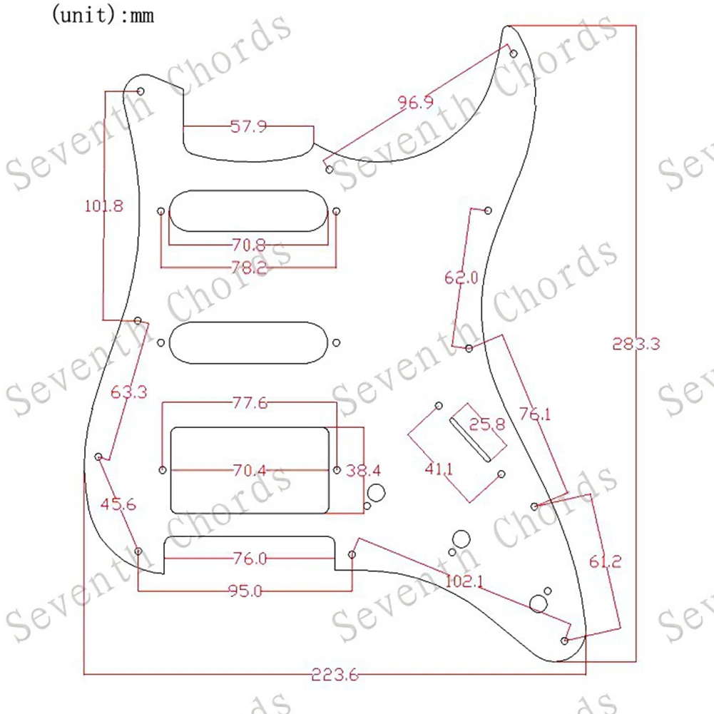 

3 Ply Guitar Pickguard For ST SQ Multicolor Replacement Scratch Plate Accessories Electric Guitars Lightweight