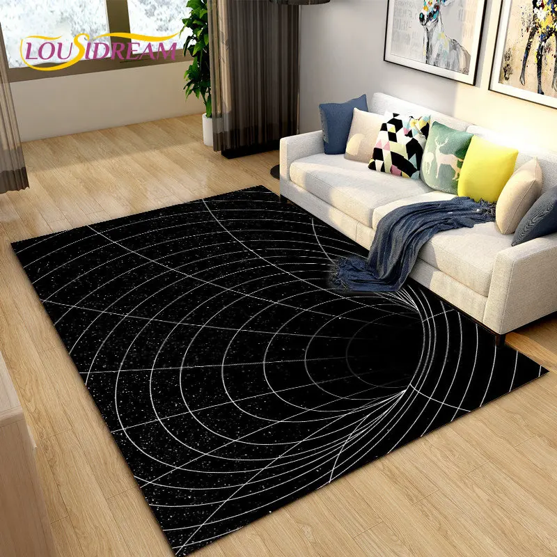 

3D Vortex Illusion Area Rug,Carpet Rug for Living Room Bedroom,Abstract Geometric Optical Entrance Doormat Non-slip Floor Mat