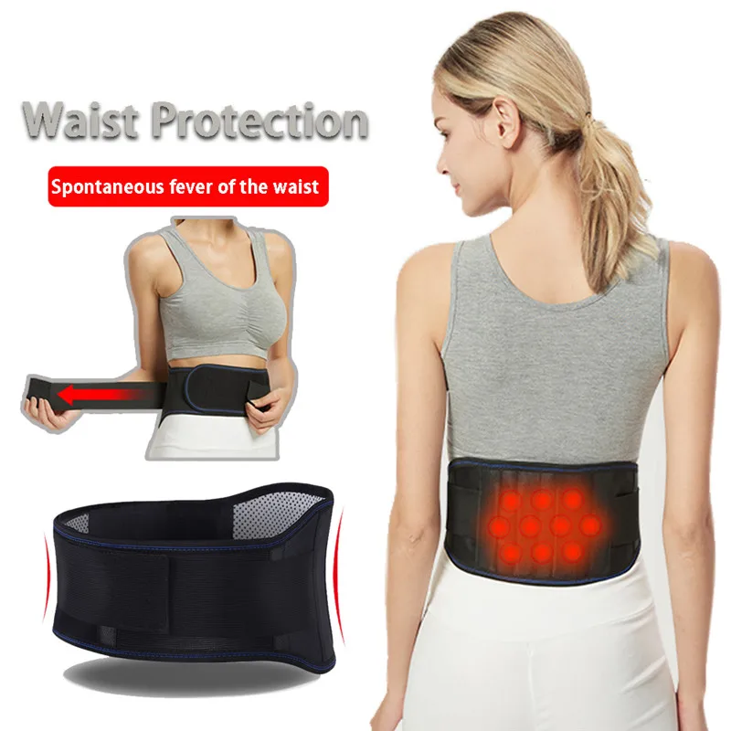 1Pc Adjustable Waist Tourmaline Self-heating Magnetic Therapy Back Support Belt Lumbar Brace Massage Band Health Care | Красота и