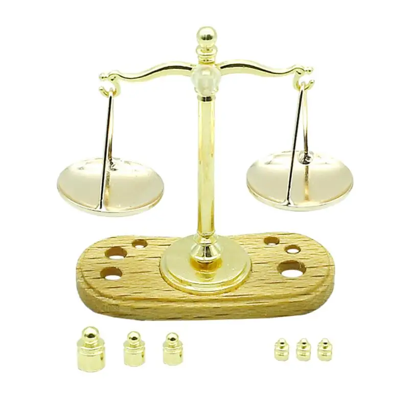 

Scalebalance Mini Justice Vintage Scales Weight Miniature Decor Furniture Metal 1 Goldsmith House12 Weighingkids Pan Retro
