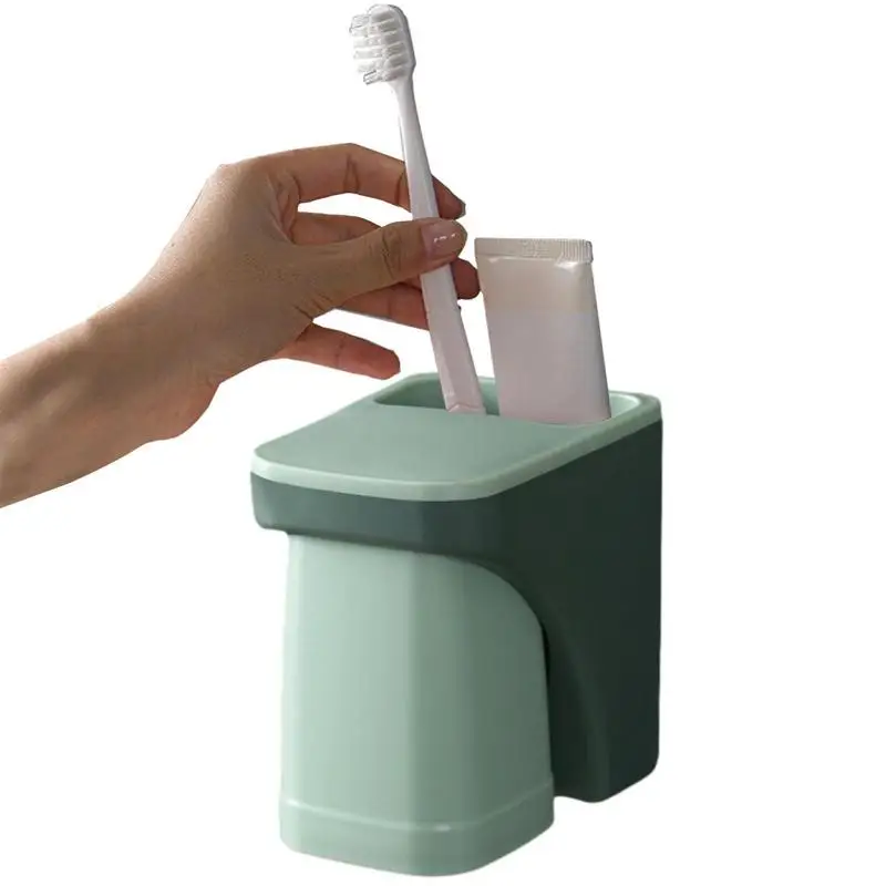 

Toothpaste Holder Single Toothbrush Cup Holder With Magnetic Cup Electric Toothbrush And Toothpaste Holder Self-draining Design