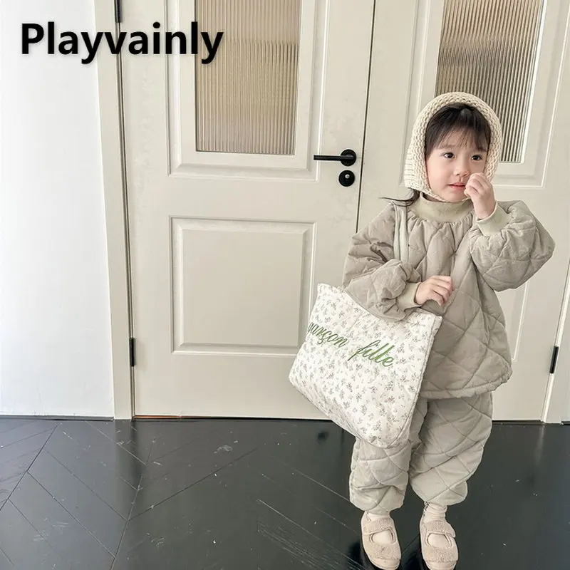 

Зимняя детская одежда для маленьких девочек и мальчиков, утепленная одежда с хлопковой подкладкой, брюки с хлопковой подкладкой, детская повседневная одежда, E122700