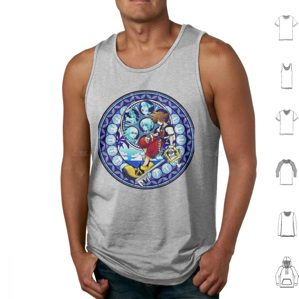 

Kingdom Hearts-Sora'S Heart Tank Tops Vest Sleeveless Sora Kingdom Hearts Hearts Riku Kingdom Kairi Game Keyblade Heartless Kh