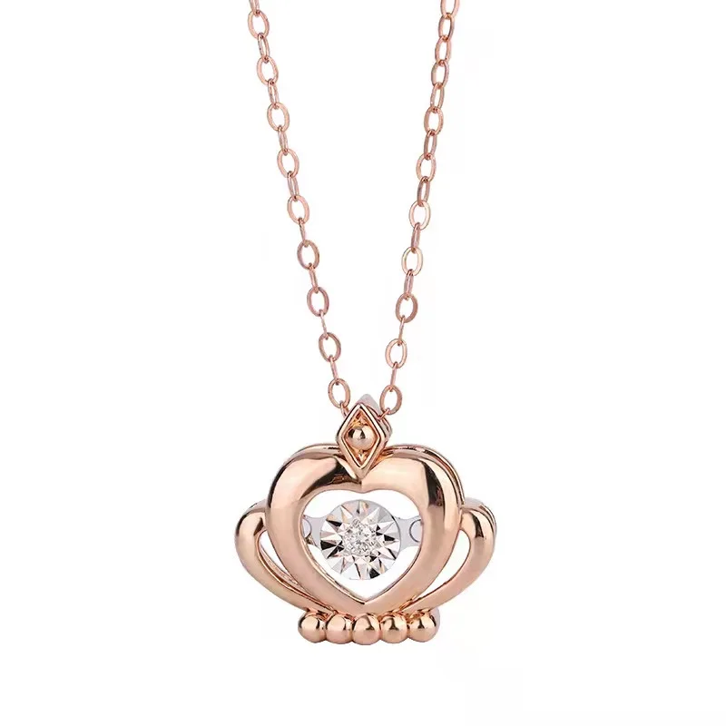 

Ожерелье JICAI из натуральной искусственной кожи 18K, роскошная Корона из чистого золота AU750, цепочка для женщин, ювелирные изделия в подарок