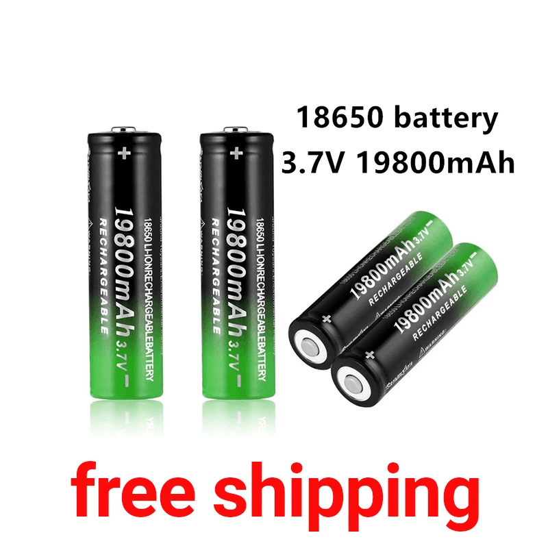 

Новый литий-ионный аккумулятор 18650 19800 мАч, перезаряжаемая батарея 3,7 в для фонарика или электронных устройств, аккумулятор