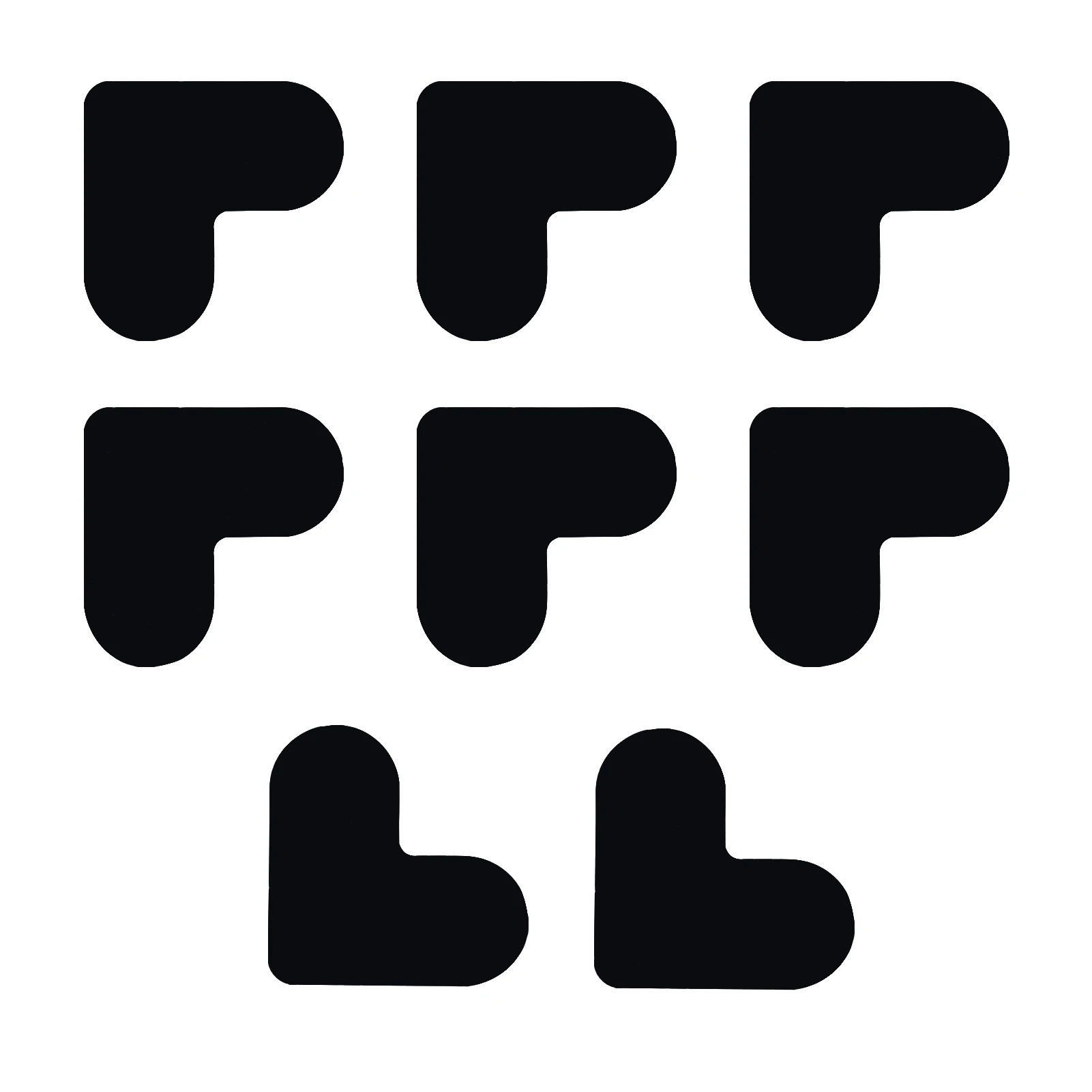 

8 шт., многоразовые Нескользящие угловые боковые ленты для защиты ковров