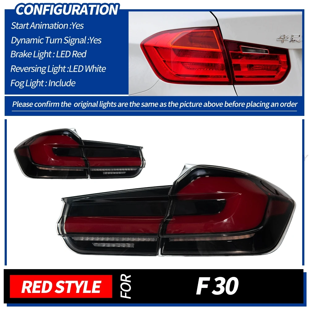 

Задний фонарь автозапчастей для BMW 3 серии F30 F35 2013-2019 Обновление G30 LCI 3D Style Тормозной фонарь заднего хода Автомобильные аксессуары Модифицированные