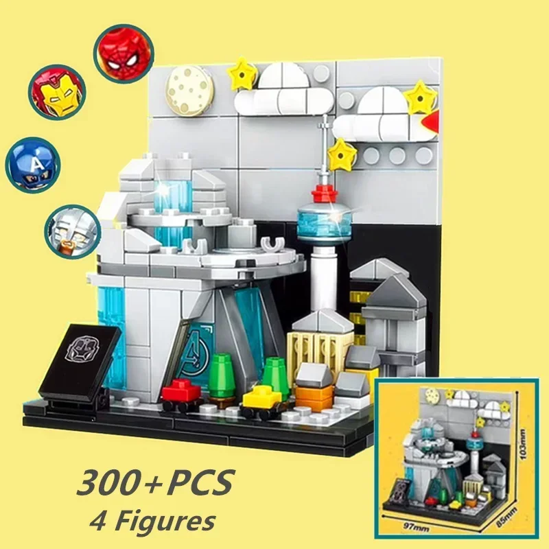 Фигурки героев Miniso Marvel железные человек Мстители башня Базовый Дисплей Тор