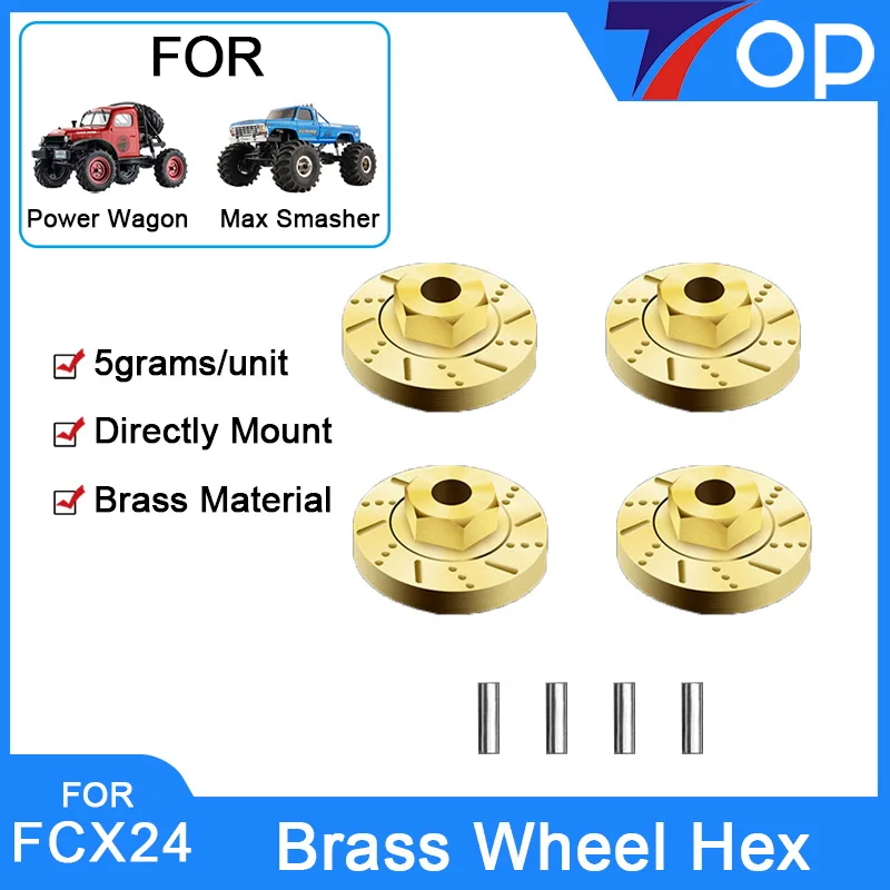 

FMS 1/24 Power Wagon Max Smasher FCX24 Brass Wheel Hes Tires Upgrade Parts