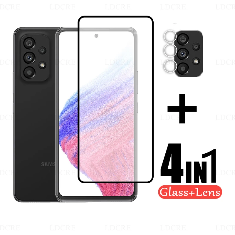 

Для Samsung Galaxy A53 5G стекло с полным покрытием экрана из закаленного стекла для Samsung Galaxy A53 5G объектив камеры для Samsung Galaxy A53 5G