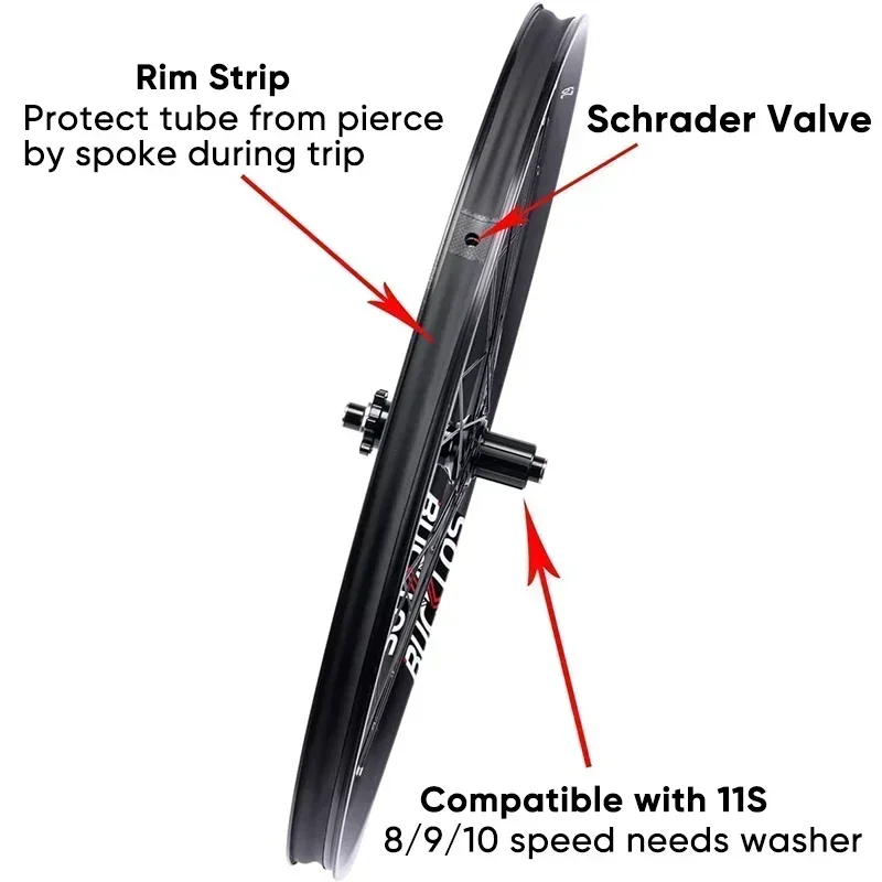 Колесная пара BUCKLOS Mtb 27 5/29 дюймов 15*110 мм 12*148 сквозь ось TA колесные диски для