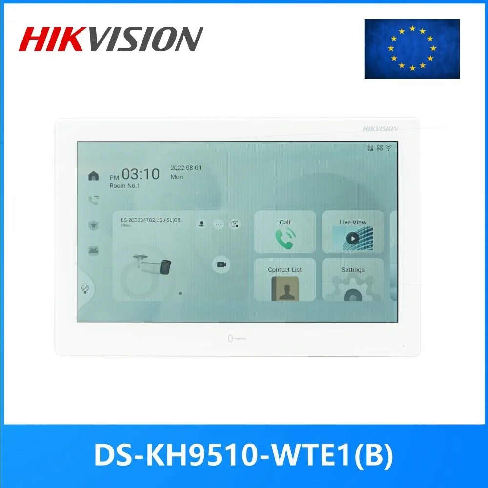 

HIKVISION 10-дюймовый видеодомофон DS-KH9510-WTE1(B)