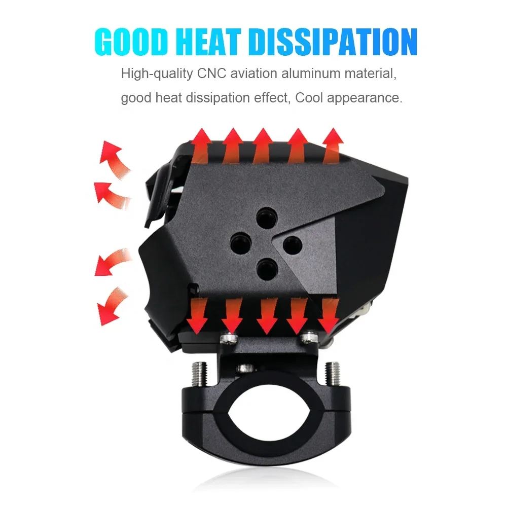 HCmotion Factory Дальний ближний свет Супер яркость RGB Muti Color DRL Прожектор для мотоцикла