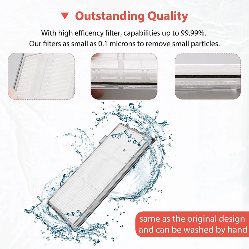 

Accessories Kit for Xiaomi Roborock S7,S7 MaxV Plus,S7 MaxV Ultra,S7 MaxV Robot Vacuum Main Side Brushes Filters Mops