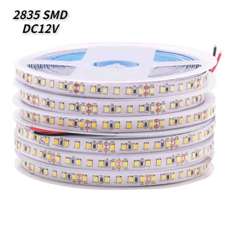 

5M 2835 Tape LED Strip Light DC12V Cool White/Warm White 60Led/M SMD Flexible Tape Night Led Lights for Home Room Decor 1/2/3/4M