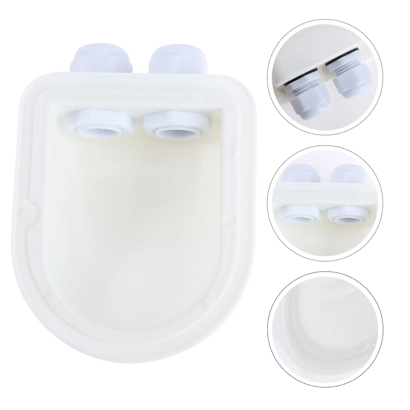 

1pc Solar Panel Dual-hole Junction Box Practical Reliable Solar Panel Connector Solar Panel Accessory